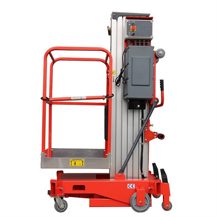 Compact Electric Aluminum Vertical Mast Lift